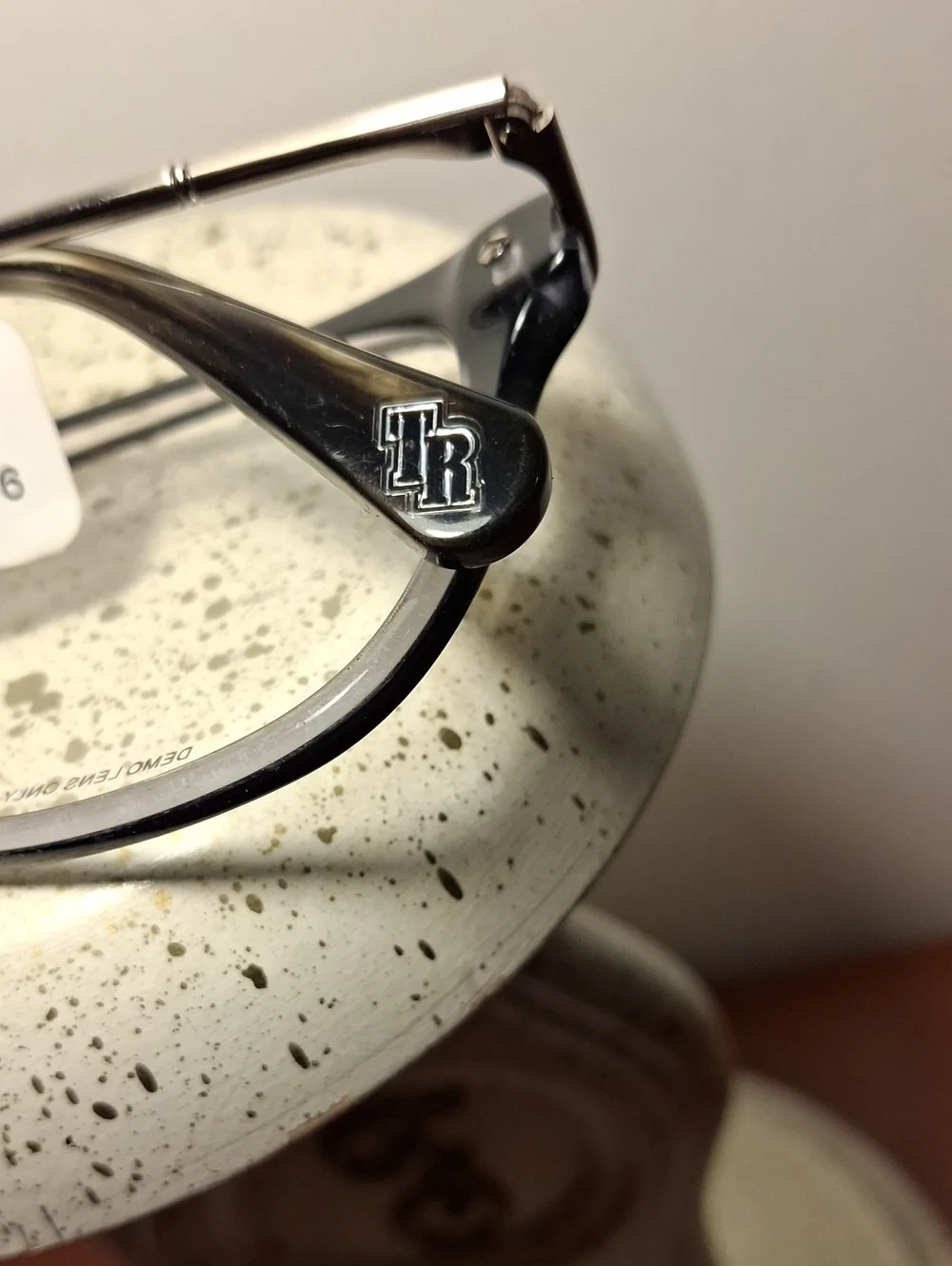 True Religion Black Eyeglass Frames with Subtle Silver Temples